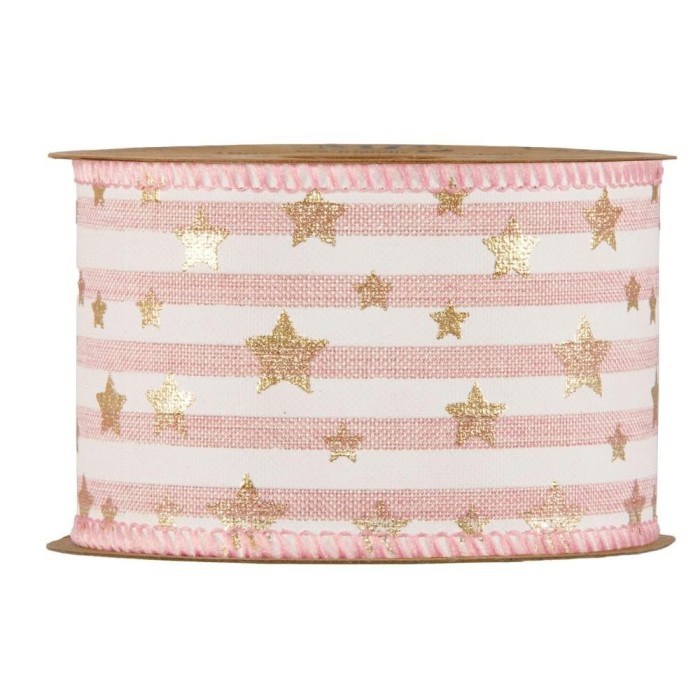 NASTRO STELLE E STRISCE MM63X10MT ROSA